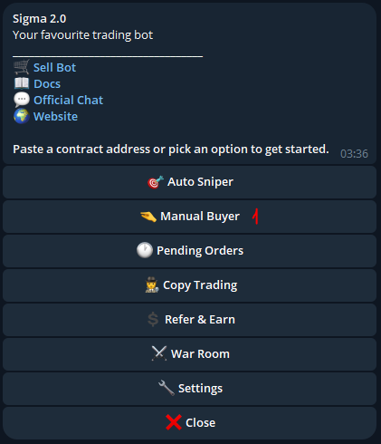 manual buying sigma bot
