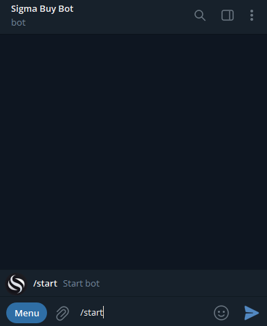 sigma bot /start command