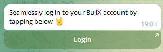 Login button after /start command bullx neo