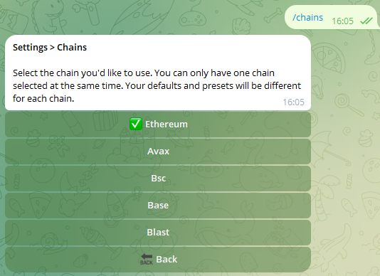 sigma supporting chains