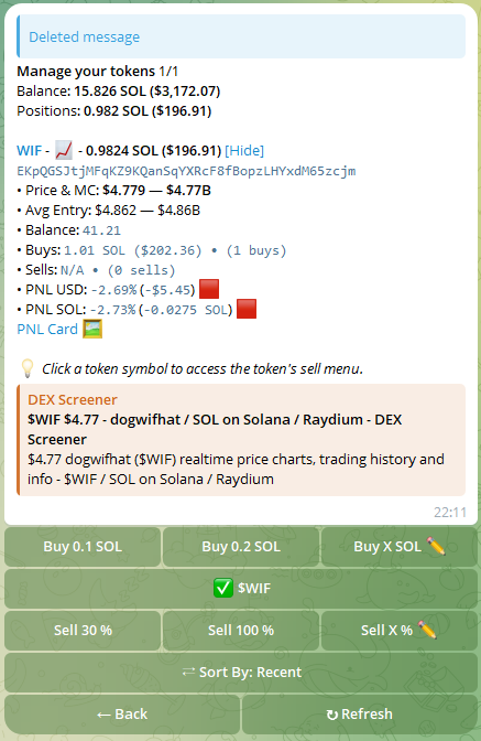 Active trades monitoring